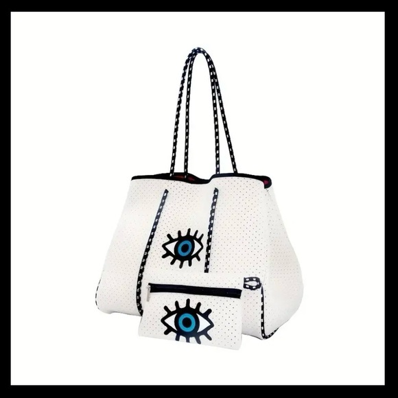 ⛔️ SOLD ⛔️ Neoprene Tote Bag w/Small Zipper Purse - Picture 12 of 13